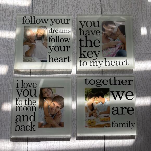 Modern Expressions Photo Coasters with Holder – Set of 4 - Picture 3 of 16